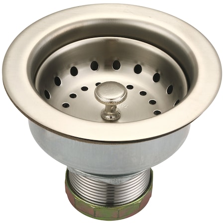 Olympia Faucets Stainless Steel Double Cup Basket Strainer in PVD Brushed Nickel ACS-300400-BN